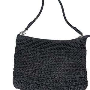 The Sak Black Crocheted Shoulder Bag